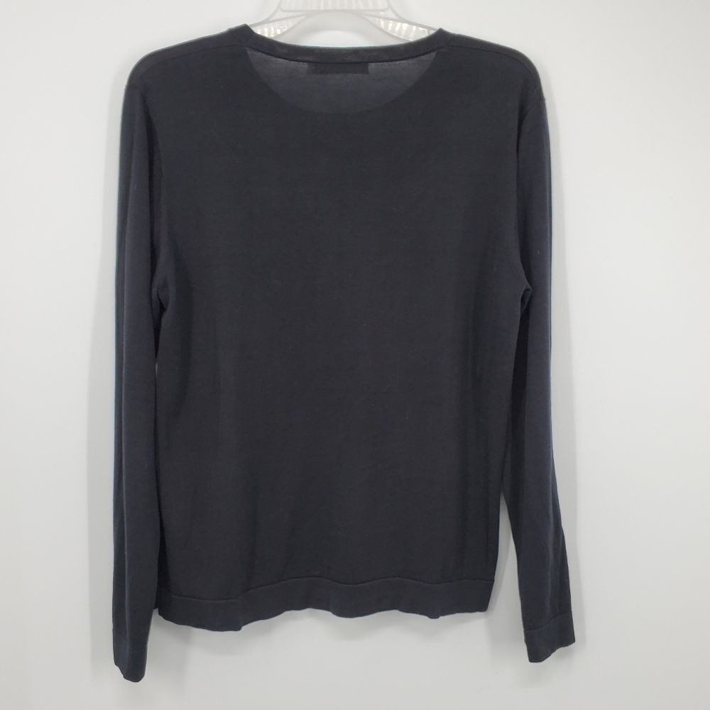 Women's Peter Millar Cotton Silk Sweater Size XL Black B7 - Picture 2 of 4